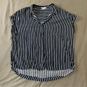 Striped button up blouse
